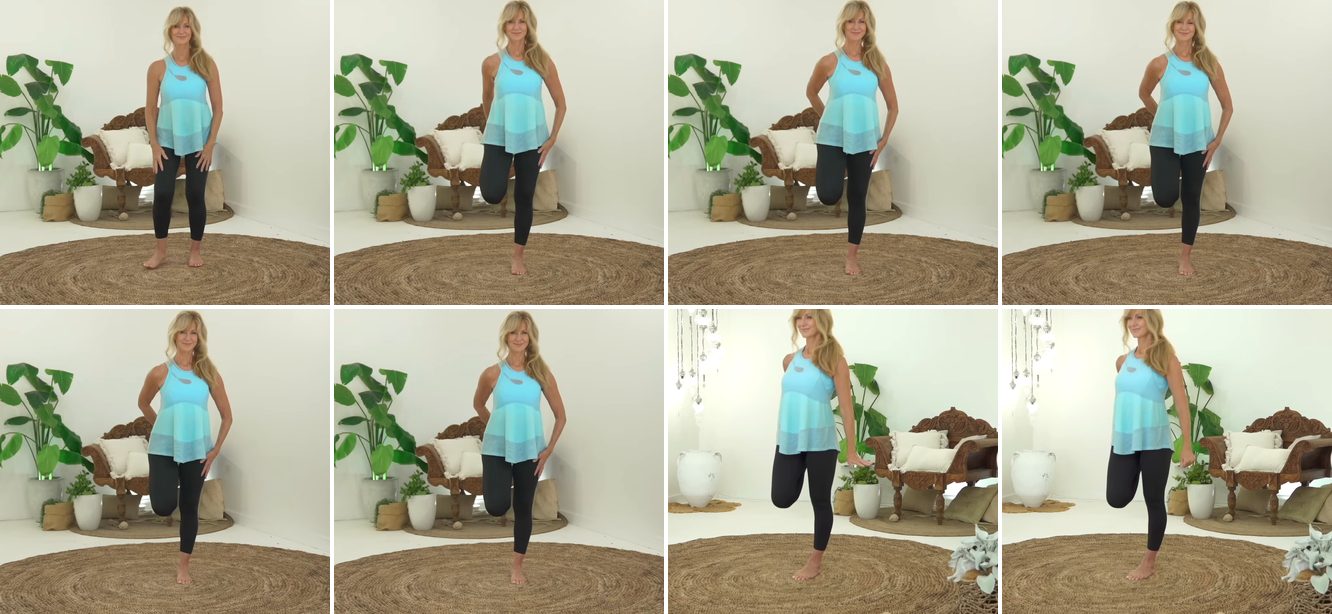 Standing Quad Stretch keyframes