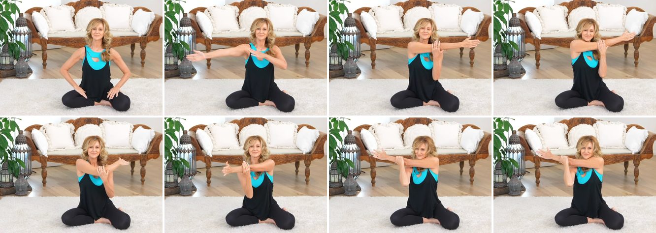 Cross-Body & Overhead Arm Stretch keyframes