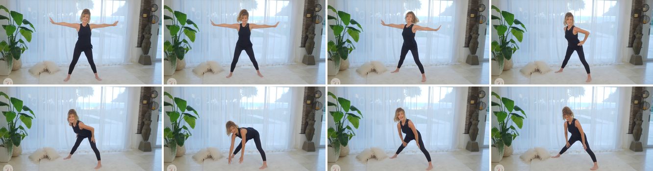 Wide-Leg Standing Forward Fold keyframes