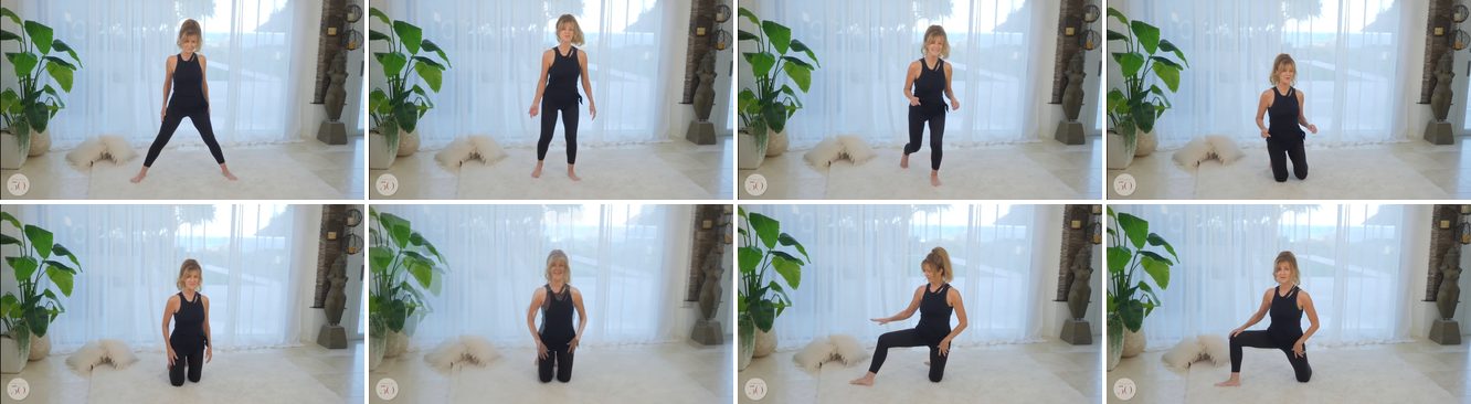 Kneeling Side Leg Stretch keyframes