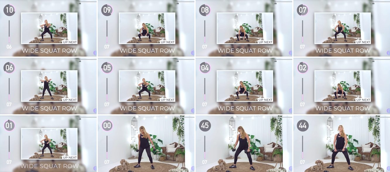 Sumo Squat with Row keyframes