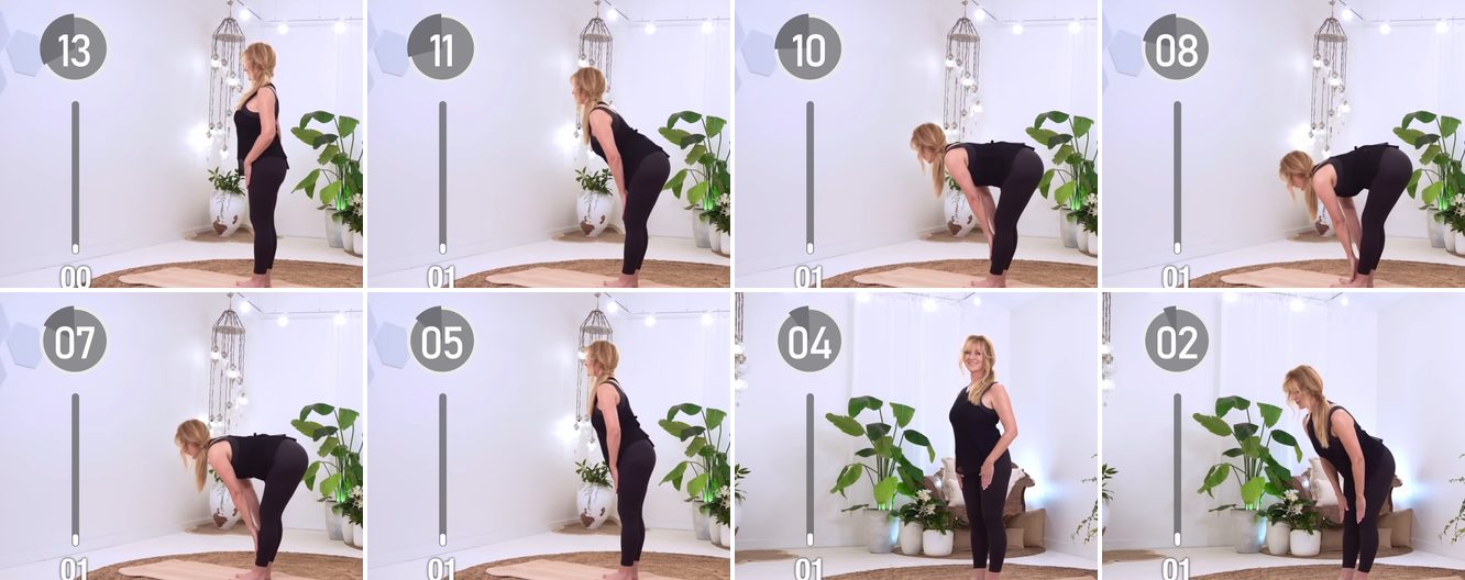 Standing Forward Fold keyframes
