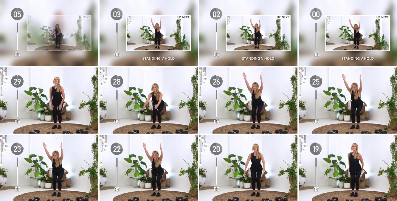 Standing V Hold keyframes
